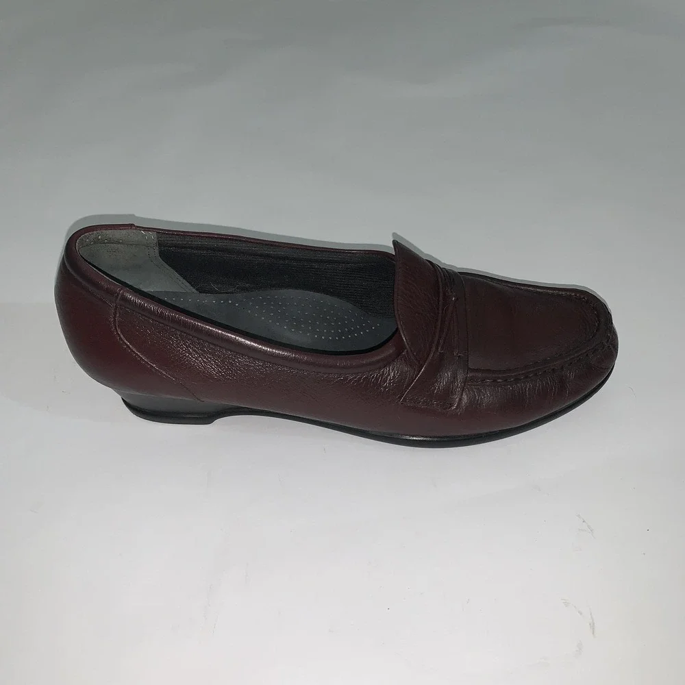 SAS Loafer Shoes Womens Size 10 N Red Leather Slip On Comfort Walking Casual